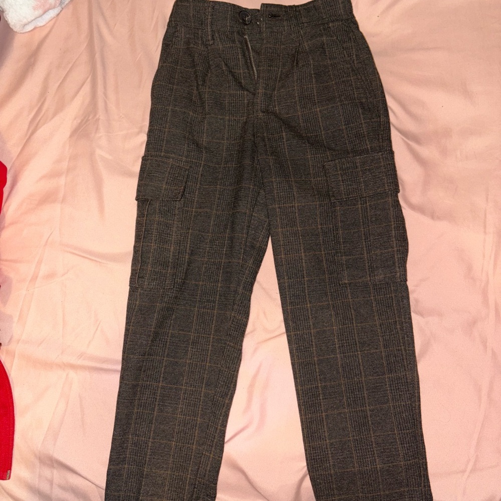 Zara Brown Casual Pants with Tailored Elegance